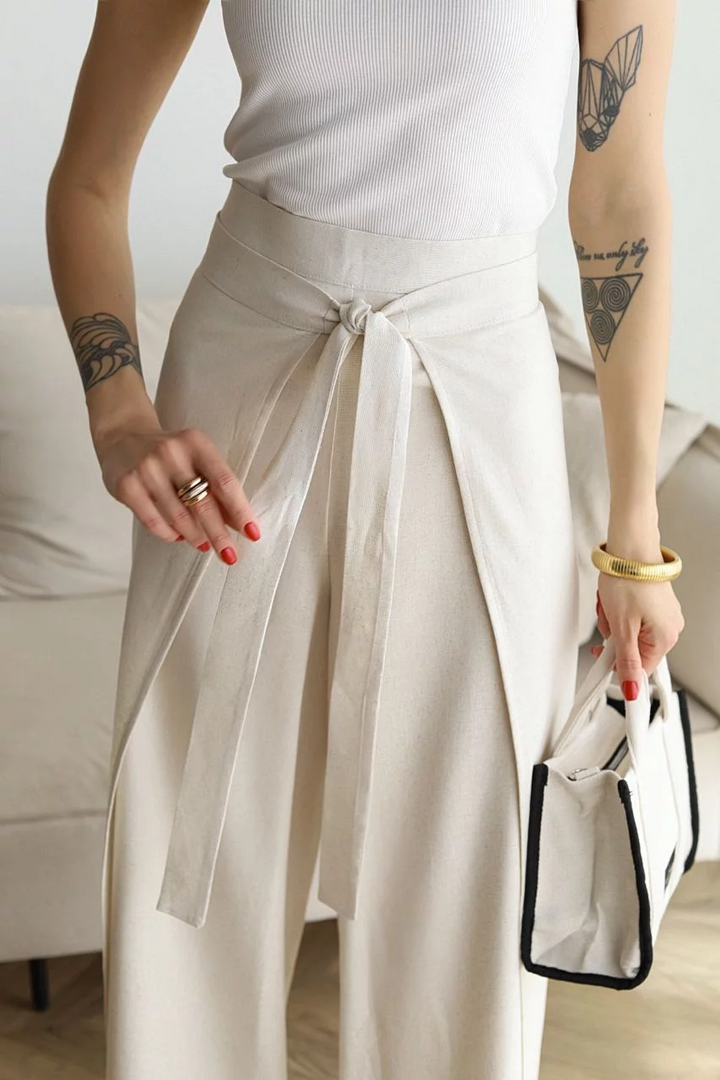Nila | Pantalón portefeuille de talle alto