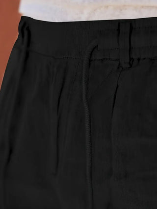 NICHOLS | PANTALONES ANCHOS DE LINO CON CORDÓN