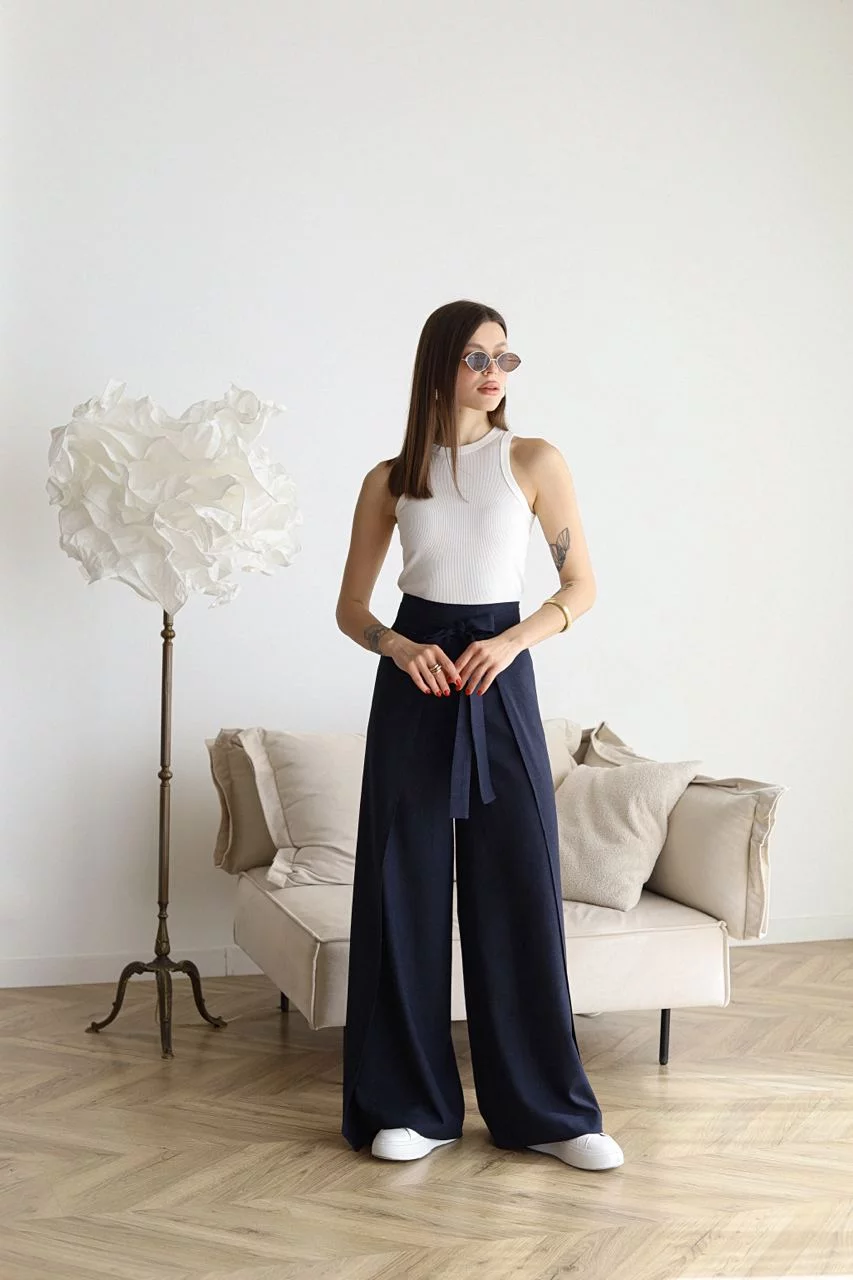 Nila | Pantalón portefeuille de talle alto