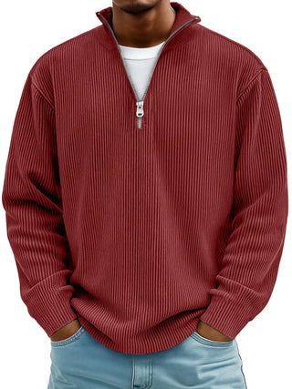 DELACROIX | Suéter de Cuello Zip Canelado Marc