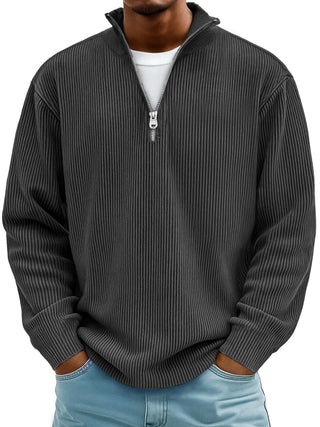 DELACROIX | Suéter de Cuello Zip Canelado Marc
