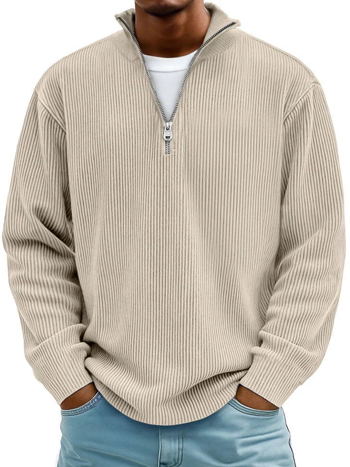 DELACROIX | Suéter de Cuello Zip Canelado Marc
