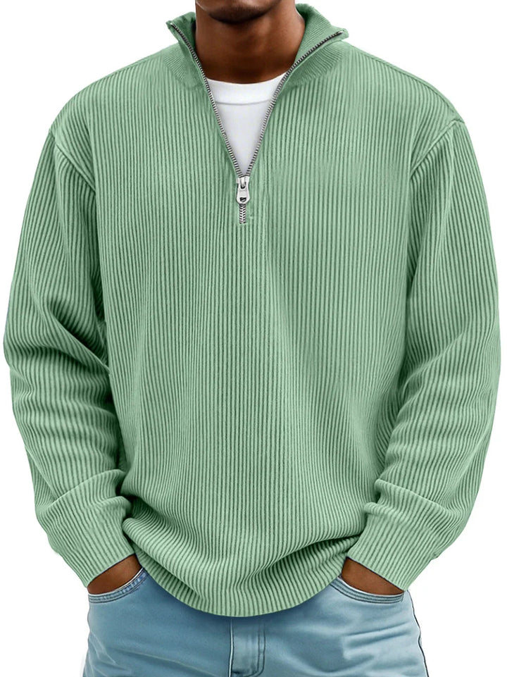 DELACROIX | Suéter de Cuello Zip Canelado Marc