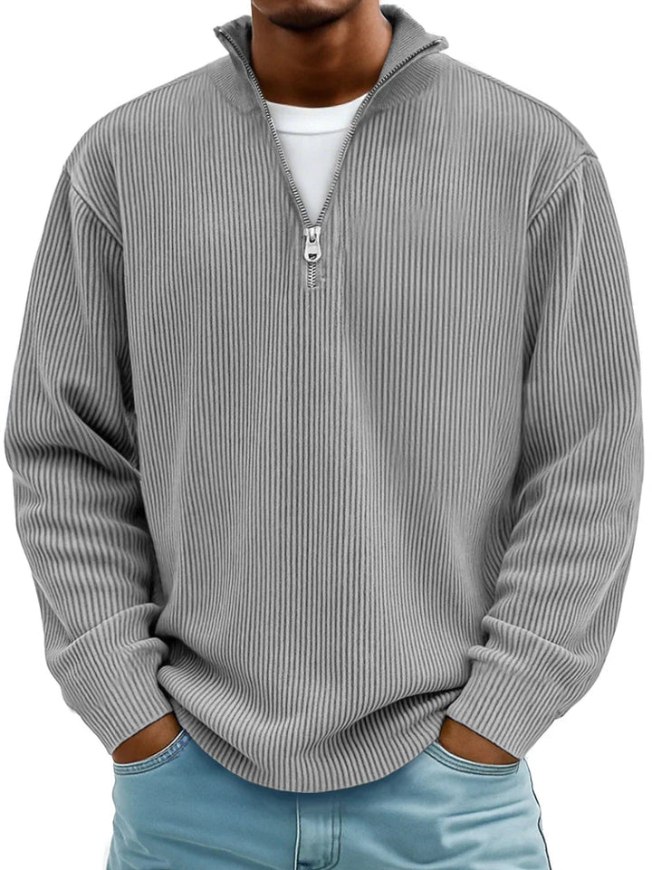 DELACROIX | Suéter de Cuello Zip Canelado Marc