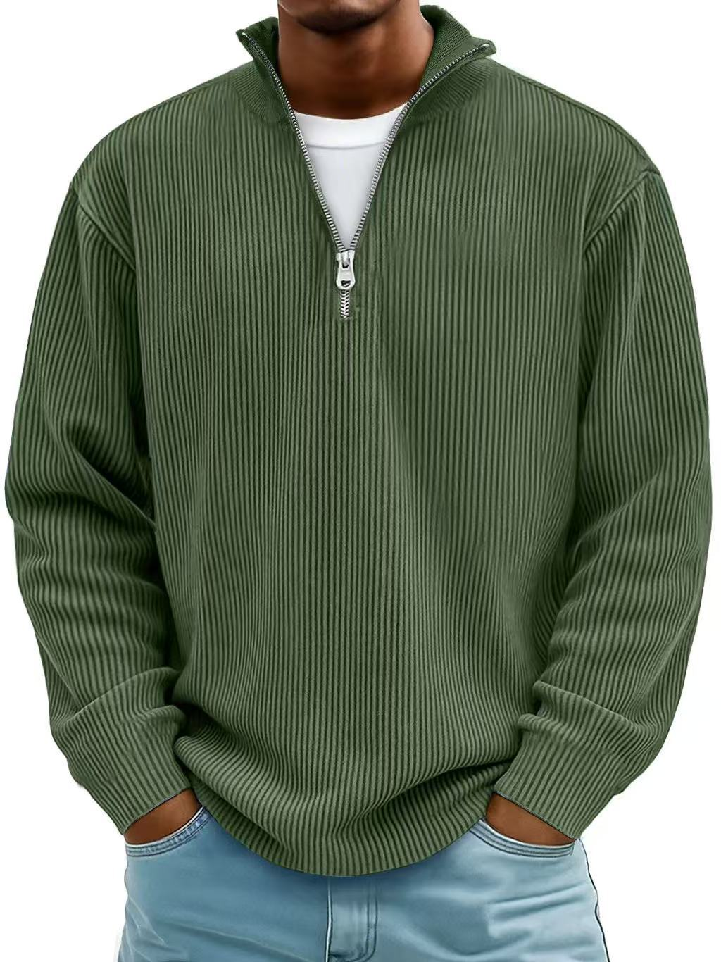 DELACROIX | Suéter de Cuello Zip Canelado Marc