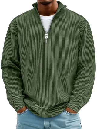 DELACROIX | Suéter de Cuello Zip Canelado Marc