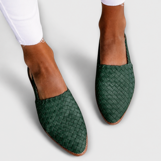 Simone | Mocasines Trenzados con Tacón Trasero