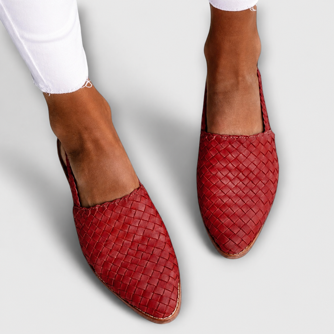 Simone | Mocasines Trenzados con Tacón Trasero