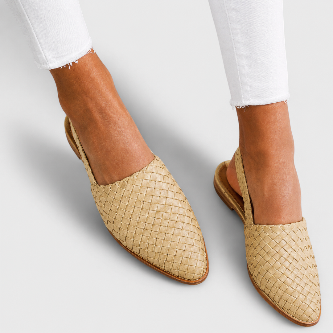 Simone | Mocasines Trenzados con Tacón Trasero