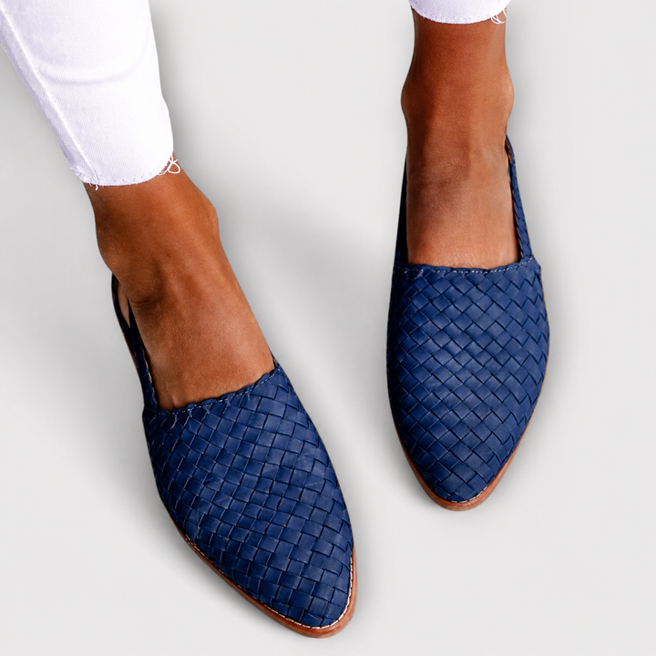 Simone | Mocasines Trenzados con Tacón Trasero