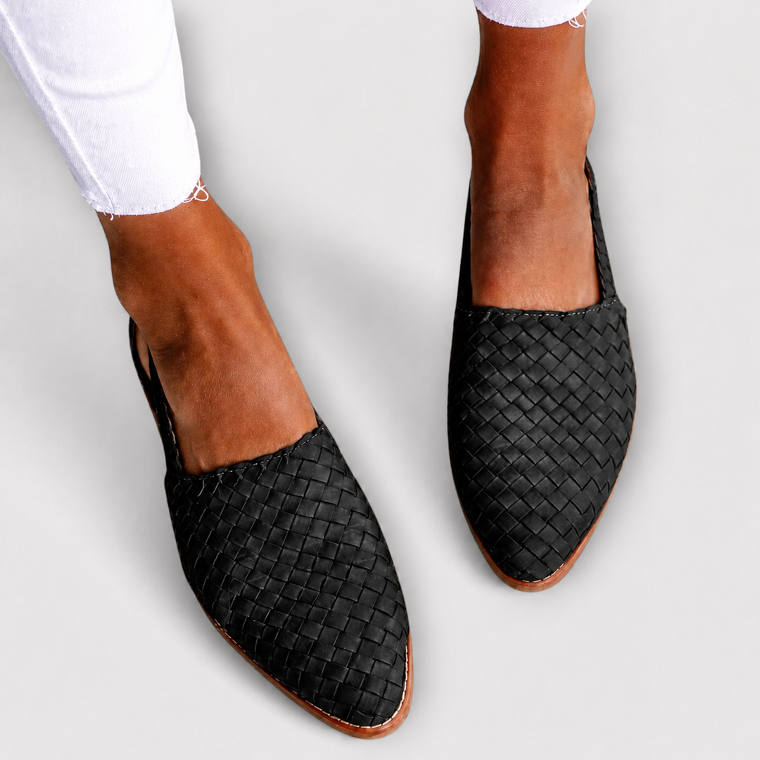 Simone | Mocasines Trenzados con Tacón Trasero