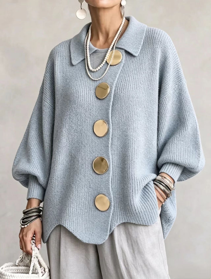 Victoire | Cárdigan oversize con grandes botones dorados