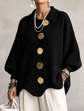 Victoire | Cárdigan oversize con grandes botones dorados
