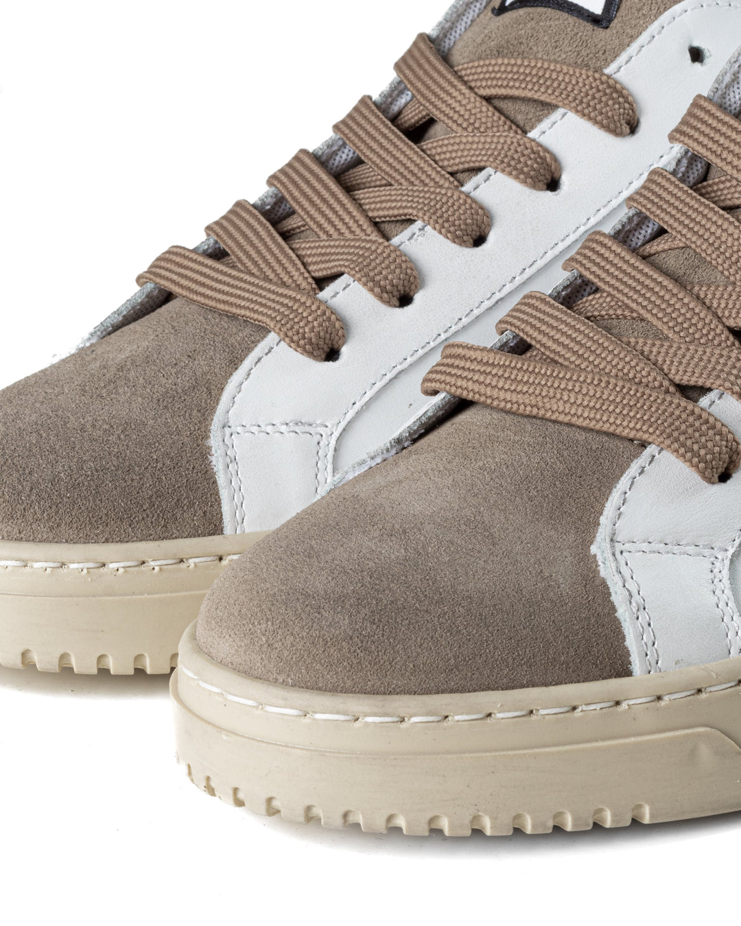 Zapatillas de Hombre Sneakers Blancas Casual Deportivas de Ecopiel Ante Beige GIOSAL-S1238A
