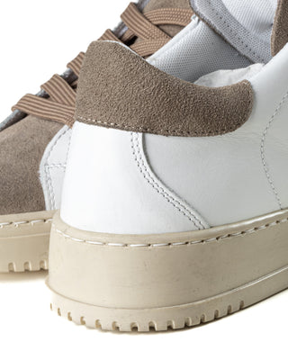 Zapatillas de Hombre Sneakers Blancas Casual Deportivas de Ecopiel Ante Beige GIOSAL-S1238A