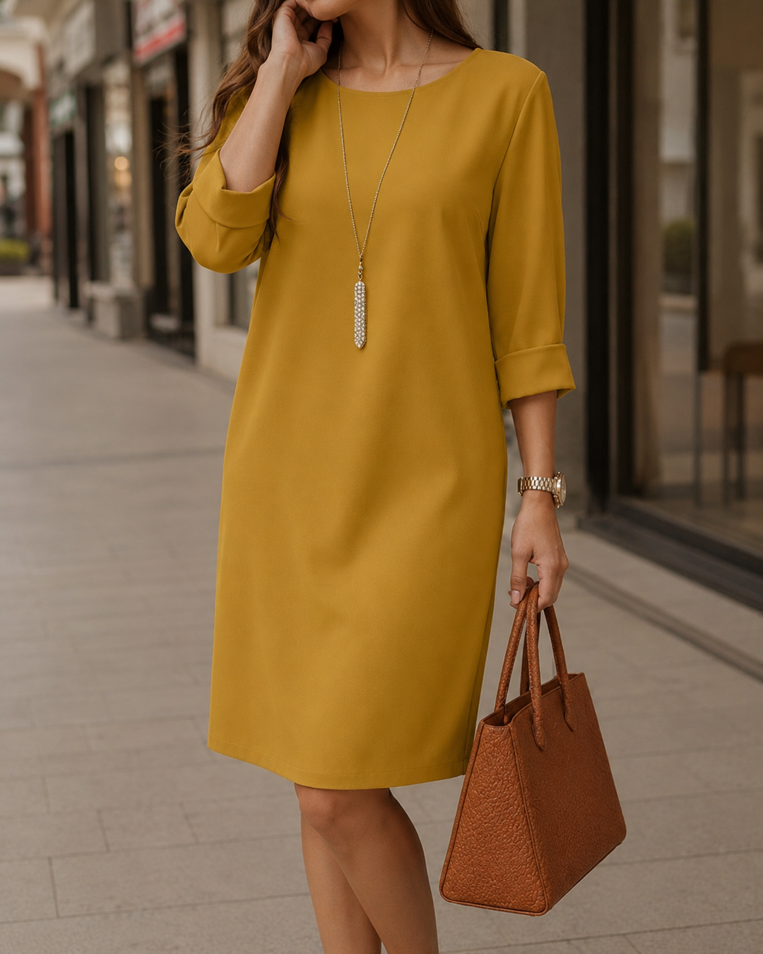 Odette | Vestido Midi que Disimula el Abdomen
