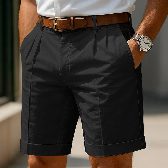 Pantalones Cortos de Bermuda Plisados de Verano