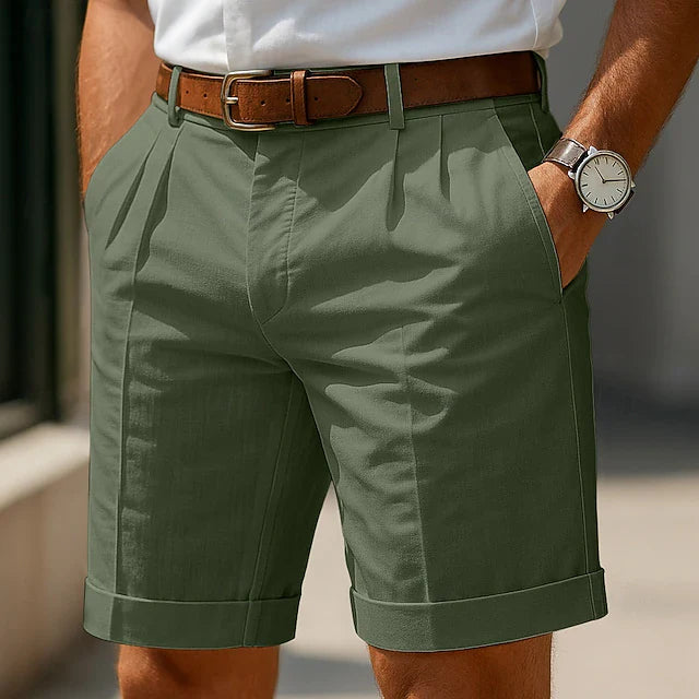 Pantalones Cortos de Bermuda Plisados de Verano